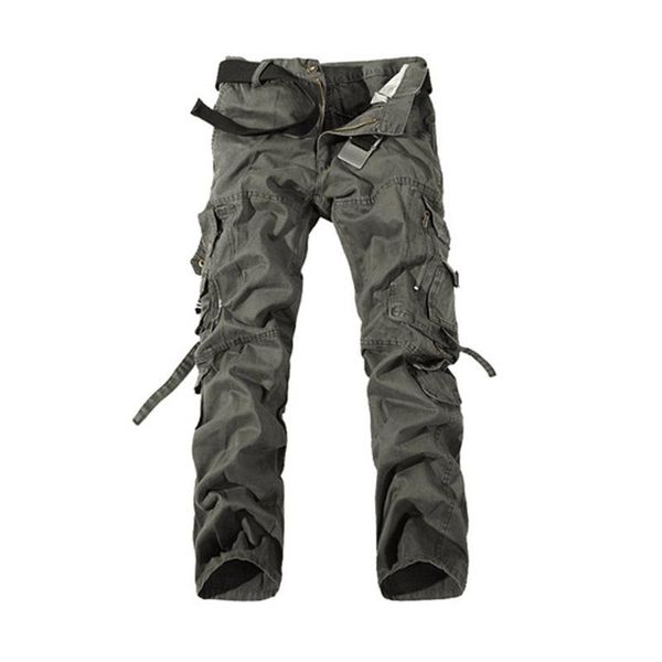 pure cotton men's overalls versatile long pants outdoor loose-fit cargo exclusive, Black
