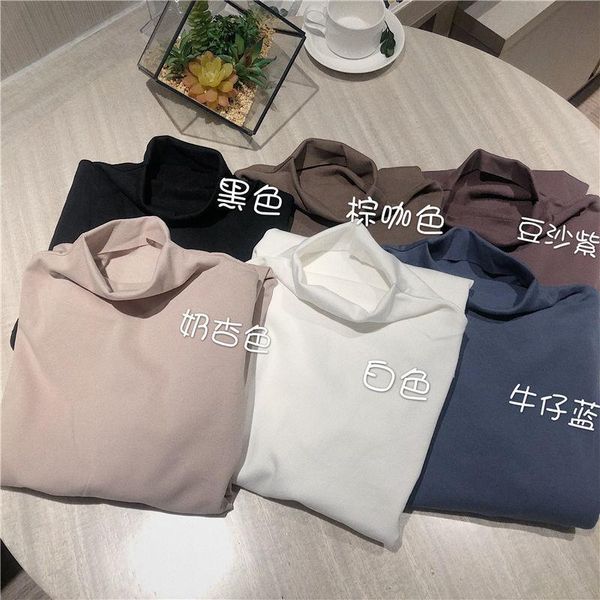 women's t-shirt woman tshirts winter collar upper clothes long sleeves women mujer camisetas, White
women's t-shirt woman tshirts winter collar upper clothes long sleeves women mujer camisetas, White