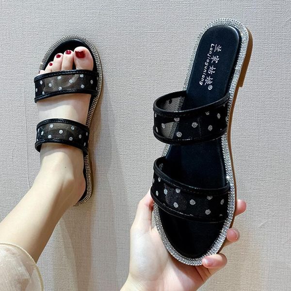 fairy polka dot air mesh women sandals net celebrity slippers shoes woman sandalias breathable crystal flat sandales mujer 2021, Black
fairy polka dot air mesh women sandals net celebrity slippers shoes woman sandalias breathable crystal flat sandales mujer 2021, Black
