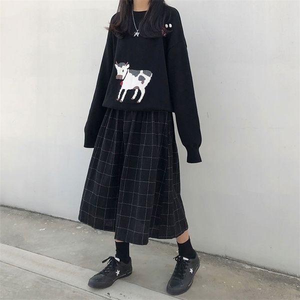 ybyr japanese style elastic high waist long skirts woman autumn winter female loose plaid a-line pleated harajuku spring 211109, Black
ybyr japanese style elastic high waist long skirts woman autumn winter female loose plaid a-line pleated harajuku spring 211109, Black