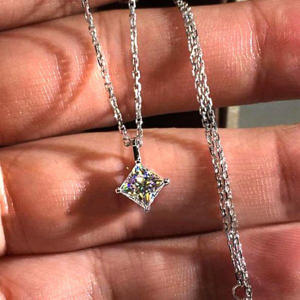 pendant necklaces huitan gorgeous princess square cubic zirconia necklace luxury bridal wedding classic women jewelry, Silver
pendant necklaces huitan gorgeous princess square cubic zirconia necklace luxury bridal wedding classic women jewelry, Silver