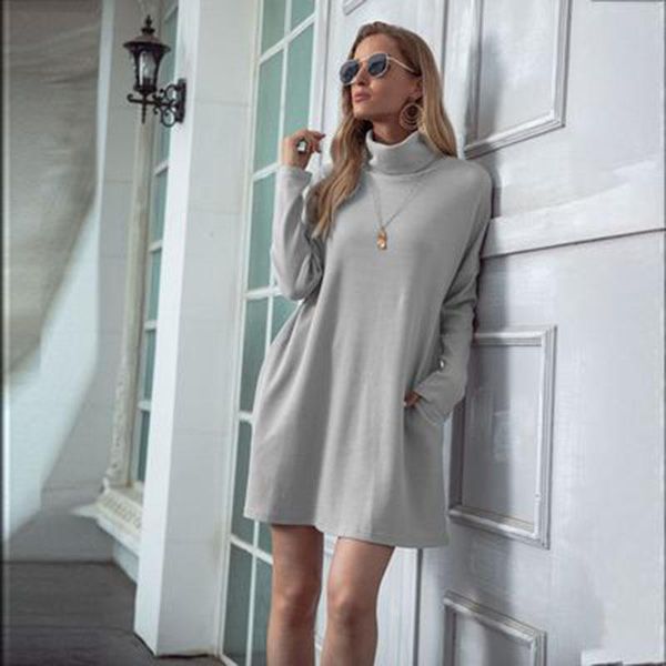 casual dresses 2021 europe and the united states women's fashion dress without belt pure color round collar autumn winter waffle skirt, Black;gray
casual dresses 2021 europe and the united states women's fashion dress without belt pure color round collar autumn winter waffle skirt, Black;gray