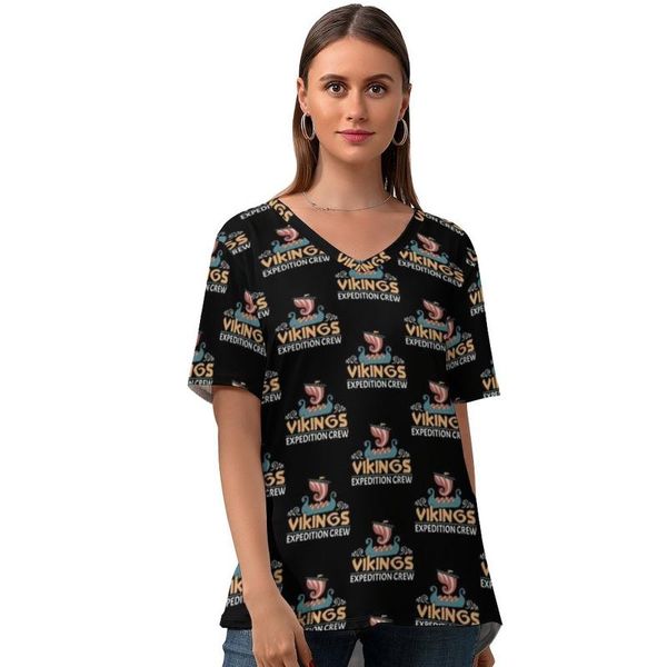 women's t-shirt viking ladies kawaii street fashion t shirt v neck pattern short-sleeve tshirt large, White
women's t-shirt viking ladies kawaii street fashion t shirt v neck pattern short-sleeve tshirt large, White