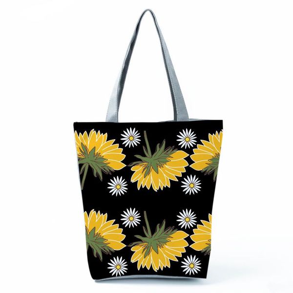 evening bags sunflower printed black women's bag refreshing simple shoulder eco friendly handbags high capacity portable shopping
evening bags sunflower printed black women's bag refreshing simple shoulder eco friendly handbags high capacity portable shopping