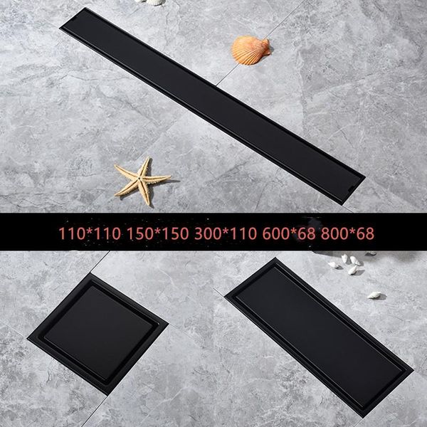 other bath & toilet supplies black floor drain stainless steel shower drainer bathroom drainage-110*110 150*150 300*110 600*68
other bath & toilet supplies black floor drain stainless steel shower drainer bathroom drainage-110*110 150*150 300*110 600*68