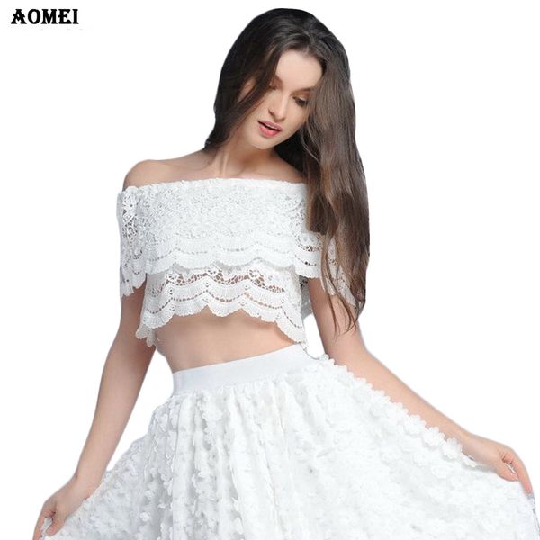 summer lolita crochet lace cropped woman blusas camisole vest wear praia strapless off shoulder tshirt clothing 210416, White
summer lolita crochet lace cropped woman blusas camisole vest wear praia strapless off shoulder tshirt clothing 210416, White
