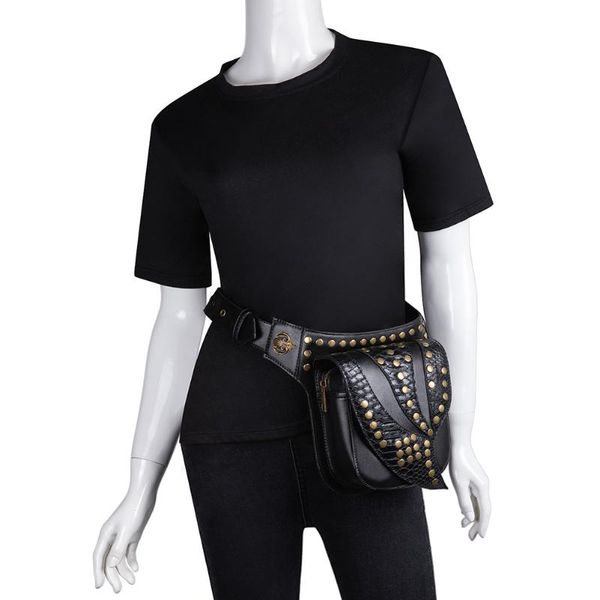 outdoor bags retro steampunk leather belt bag snake grain messenger rivet fashionable sports running
outdoor bags retro steampunk leather belt bag snake grain messenger rivet fashionable sports running