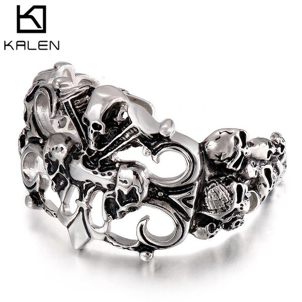 bangles bracelet personalized men's stainless steel jewelry fashion trend skull titanium open, Black
bangles bracelet personalized men's stainless steel jewelry fashion trend skull titanium open, Black