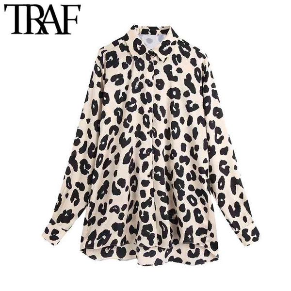 traf women fashion leopard print loose blouses vintage long sleeve button-up animal pattern female shirts chic 210719, White
traf women fashion leopard print loose blouses vintage long sleeve button-up animal pattern female shirts chic 210719, White