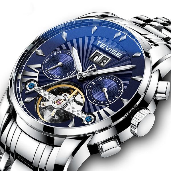 trend man automatic mechanical business stainless steel strap waterproof noctilucent multi-function men's watches t9005f wristwatches, Slivery;brown
trend man automatic mechanical business stainless steel strap waterproof noctilucent multi-function men's watches t9005f wristwatches, Slivery;brown