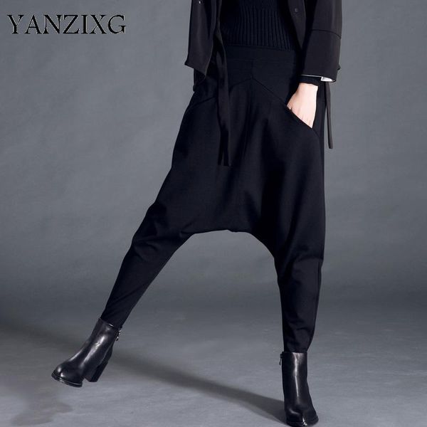 women's pants & capris 2021 spring summer high elastic waist black pocket split joint leisure loose harem women trousers fashion r688, Black;white
women's pants & capris 2021 spring summer high elastic waist black pocket split joint leisure loose harem women trousers fashion r688, Black;white