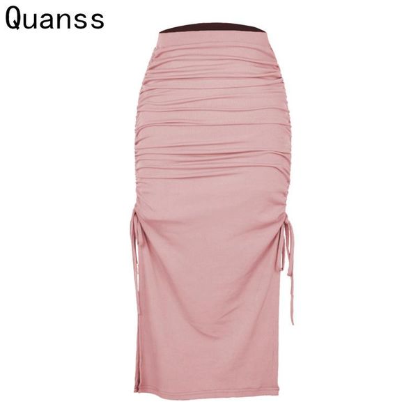 skirts quanss high split knitted long 2021 women fashion draw string lace up bodycon maxi skirt summer waist club, Black
skirts quanss high split knitted long 2021 women fashion draw string lace up bodycon maxi skirt summer waist club, Black