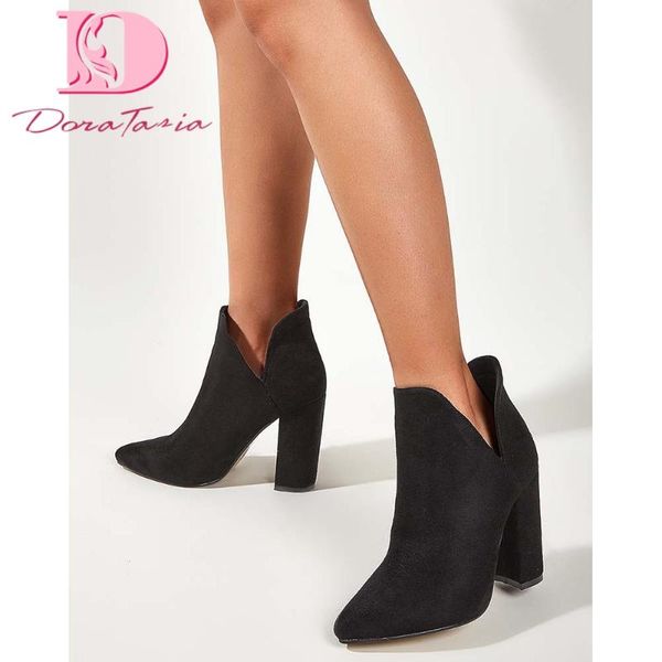 boots doratasia ins female pointed toe ankle fashion thick high heels women concise party office shoes woman, Black
boots doratasia ins female pointed toe ankle fashion thick high heels women concise party office shoes woman, Black