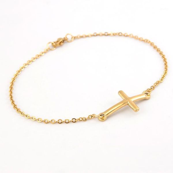 charm bracelets bracelet for women simple gold cross stainless steel rolo cable chain female friend jewelry bangles1, Golden;silver
charm bracelets bracelet for women simple gold cross stainless steel rolo cable chain female friend jewelry bangles1, Golden;silver