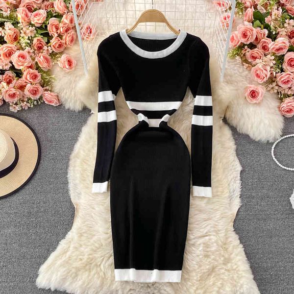 casual dresses retro sweater knitted or crocheted, women's dress, elastic tight, korean knitting gown, autumn and winter z41x, Black;gray
casual dresses retro sweater knitted or crocheted, women's dress, elastic tight, korean knitting gown, autumn and winter z41x, Black;gray
