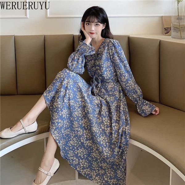 werueruyu women chiffon dresses spring autumn long sleeve floral print pleated dress woman mid-calf office lady 210608, Black;gray
werueruyu women chiffon dresses spring autumn long sleeve floral print pleated dress woman mid-calf office lady 210608, Black;gray