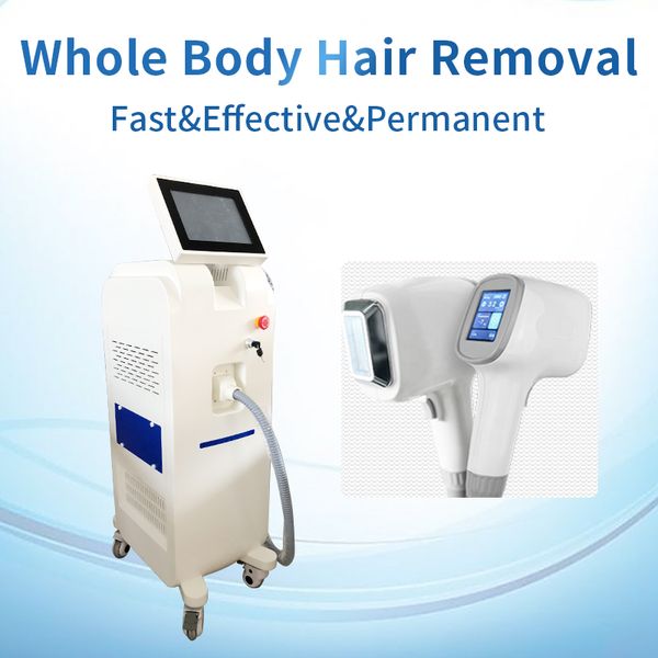 triple wavelengths permanent 808nm laser hair removal lazor machine, Black