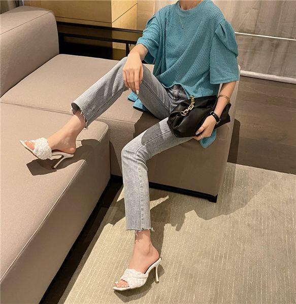 eilyken 2021 new summer design weave square toe heels slippers gladiator beach womens sandal slides shoes daoiqeyhtoi, Black
eilyken 2021 new summer design weave square toe heels slippers gladiator beach womens sandal slides shoes daoiqeyhtoi, Black