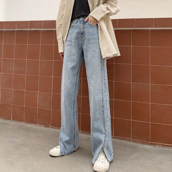 women's jeans split high waist women's clothing spring and autumn 2021 straight tube loose small design feeling long pants fashion, Blue
women's jeans split high waist women's clothing spring and autumn 2021 straight tube loose small design feeling long pants fashion, Blue