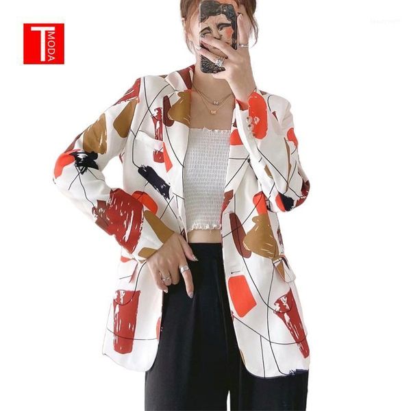 women 2021 fashion office wear single breasted print blazer coat vintage long sleeve pockets female outerwear chic women's suits & bla, White;black
women 2021 fashion office wear single breasted print blazer coat vintage long sleeve pockets female outerwear chic women's suits & bla, White;black