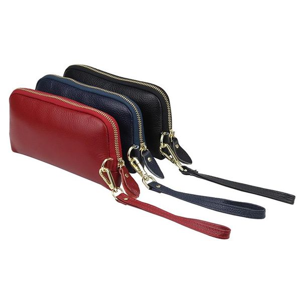 arrival blue/black/red 3 colors women wallets for mobile phone clutch bag genuine cow leather ladies small zipper purses, Red;black
arrival blue/black/red 3 colors women wallets for mobile phone clutch bag genuine cow leather ladies small zipper purses, Red;black