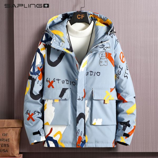 -20 degree new hooded down jacket men thick warm 90% white duck short coats youth male graffiti cold-proof men's parkas top, Black
-20 degree new hooded down jacket men thick warm 90% white duck short coats youth male graffiti cold-proof men's parkas top, Black