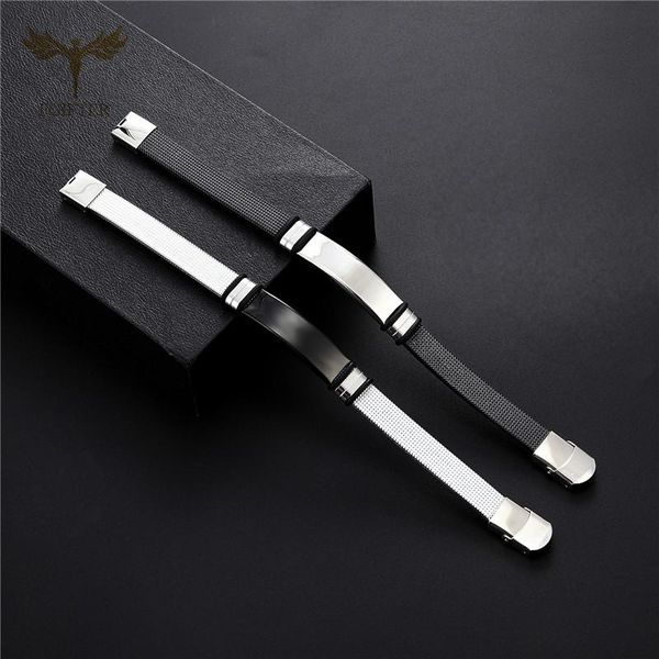 bangle classic black and white strap bangles silicone bracelet stainless steel buckle fashion simple business men's wrist jew
bangle classic black and white strap bangles silicone bracelet stainless steel buckle fashion simple business men's wrist jew