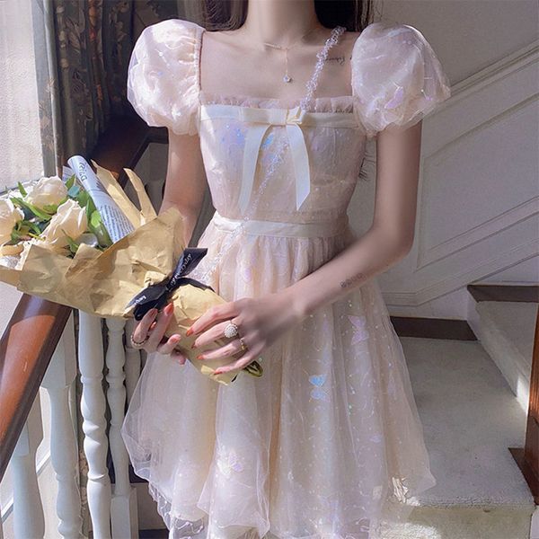 summer sweet solid fairy dress retro kawaii short-sleeved belted mini women pretty chic bow lace beach 210519, Black;gray
summer sweet solid fairy dress retro kawaii short-sleeved belted mini women pretty chic bow lace beach 210519, Black;gray