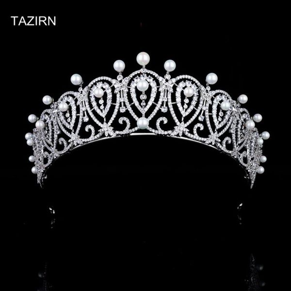 hair clips & barrettes luxury 3a cubic zirconia pearl crowns european royal queen princess wedding bridal cz tiaras accessories gifts for wo, Golden;silver
hair clips & barrettes luxury 3a cubic zirconia pearl crowns european royal queen princess wedding bridal cz tiaras accessories gifts for wo, Golden;silver