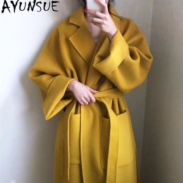 women's wool & blends ayunsue long coat women autumn spring jacket korean fashion elegant oversize womens coats black overcoat abrigo m
women's wool & blends ayunsue long coat women autumn spring jacket korean fashion elegant oversize womens coats black overcoat abrigo m