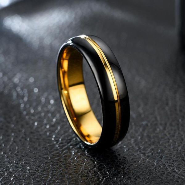 wedding rings simple men's 6mm 8mm stainless steel gold color groove beveled edge black cut engagement ring for men party gift, Slivery;golden
wedding rings simple men's 6mm 8mm stainless steel gold color groove beveled edge black cut engagement ring for men party gift, Slivery;golden
