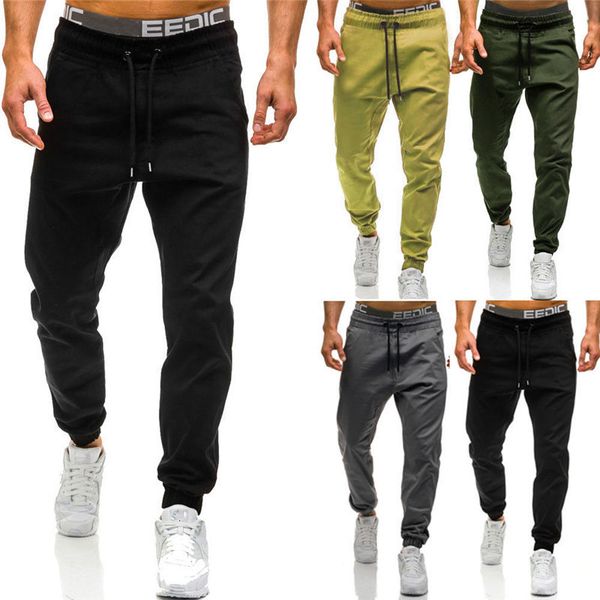 men's pants fashion men casual low elastic waist pencil gym slim fit trousers sweatpants slacks pockets gray black army green few8
men's pants fashion men casual low elastic waist pencil gym slim fit trousers sweatpants slacks pockets gray black army green few8