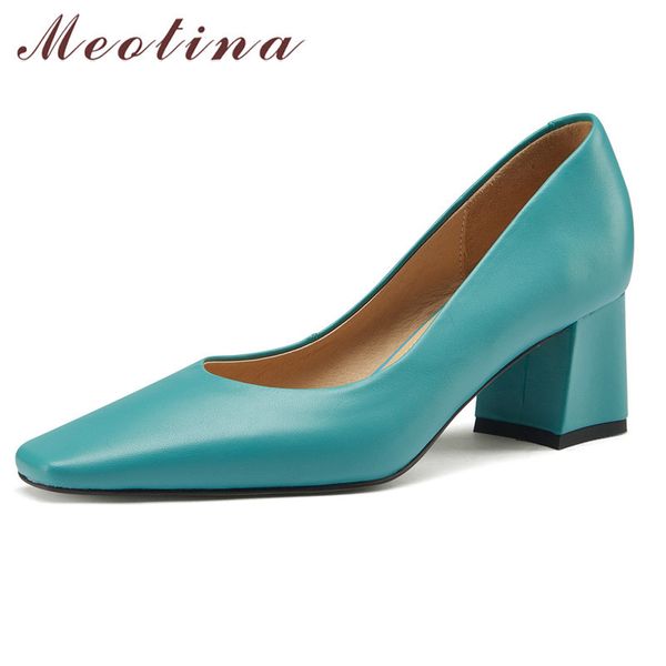 meotina chunky heels genuine leather shoes high heel pumps women square toe office shoes slip on female footwear yellow 210520, Black
meotina chunky heels genuine leather shoes high heel pumps women square toe office shoes slip on female footwear yellow 210520, Black
