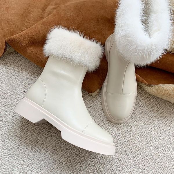 boots may niamh ankle woman white genuine leather round toe warm wool fur footwear comfortable handmade shoes plus size 34-43, Black
boots may niamh ankle woman white genuine leather round toe warm wool fur footwear comfortable handmade shoes plus size 34-43, Black