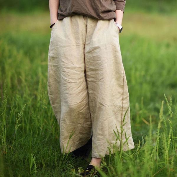 women's pants & capris women spring summer solid color elastic waist ramie ladies vintage wide leg trousers female 2021, Black;white
women's pants & capris women spring summer solid color elastic waist ramie ladies vintage wide leg trousers female 2021, Black;white