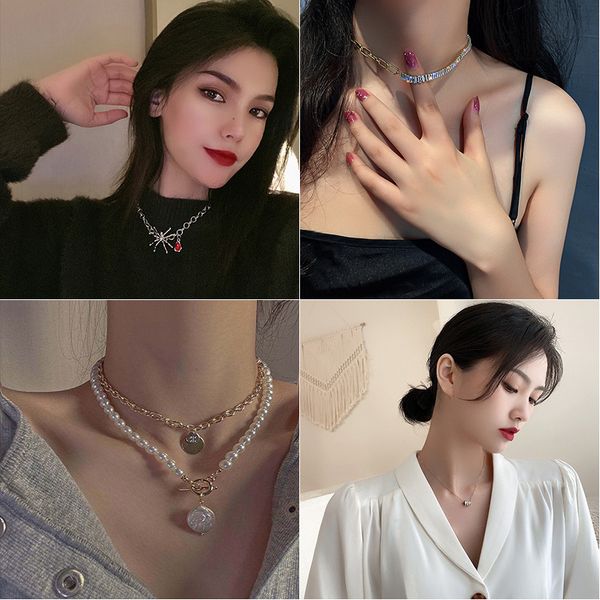 pearl clavicle chain necklace hip hop titanium steel pendant necklace small waist letter exaggerated cross collar female, Black
pearl clavicle chain necklace hip hop titanium steel pendant necklace small waist letter exaggerated cross collar female, Black