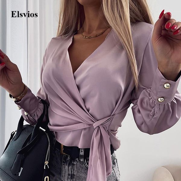 women's blouses & shirts fashion wrap v-neck blouse 2021 spring summer long sleeve shirt blusa elegant tie-up button office l, White
women's blouses & shirts fashion wrap v-neck blouse 2021 spring summer long sleeve shirt blusa elegant tie-up button office l, White