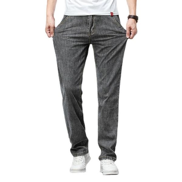 men's jeans men's summer autumn plus fat size elastic stretch straight loose thin denim trousers brand clothing, Blue
men's jeans men's summer autumn plus fat size elastic stretch straight loose thin denim trousers brand clothing, Blue