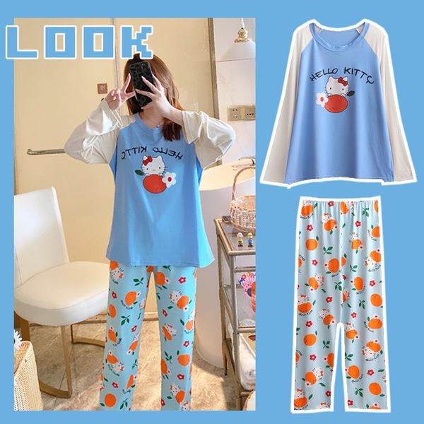 women's two piece pants spring and autumn trousers home service hit color bold long-sleeved suit loose han fan, White
women's two piece pants spring and autumn trousers home service hit color bold long-sleeved suit loose han fan, White