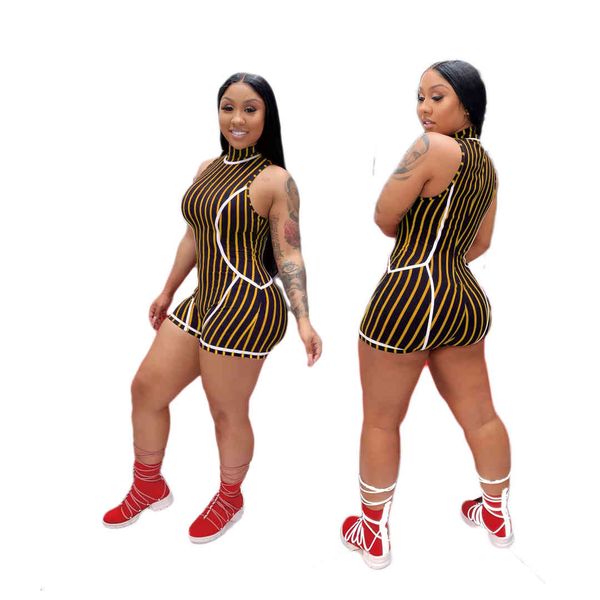 spring summer stripes printed women shorts jumpsuits high neck sleeveless casual sports nugh nightclub rompers real po, Black;white
spring summer stripes printed women shorts jumpsuits high neck sleeveless casual sports nugh nightclub rompers real po, Black;white