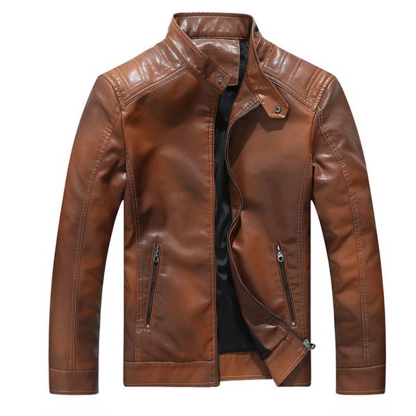 new casual motorcycle jackets coat men autumn fashion stand collar faux leather jacket coats jaqueta de couro, Black
new casual motorcycle jackets coat men autumn fashion stand collar faux leather jacket coats jaqueta de couro, Black