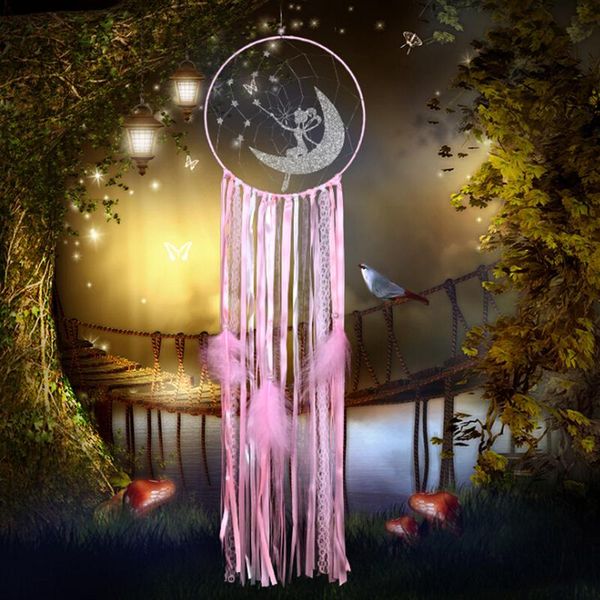 decorative objects & figurines handmade fairy angel dreamcatcher net with feathers and tassel bohemian wall car hanging home decoration orna
decorative objects & figurines handmade fairy angel dreamcatcher net with feathers and tassel bohemian wall car hanging home decoration orna