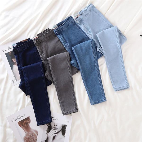 high waist spring elasticity slim womens jeans pants leggings medium autumn fashio hip lifting grey denim pencil, Blue
high waist spring elasticity slim womens jeans pants leggings medium autumn fashio hip lifting grey denim pencil, Blue