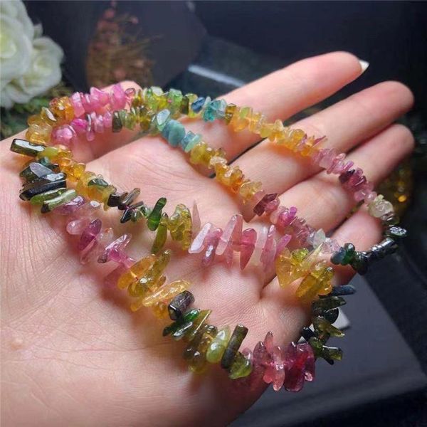 beaded, strands natural chips gravel beads strand necklace colourful tourmaline crystal chain choker for women's jewelry, Black
beaded, strands natural chips gravel beads strand necklace colourful tourmaline crystal chain choker for women's jewelry, Black