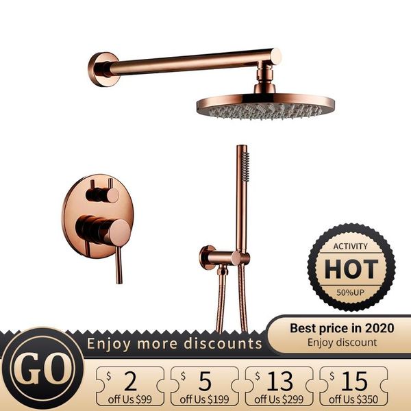 rose gold finish solid brass shower diverter valve faucet set with 8-12 inch round head bathroom wall kit sets
rose gold finish solid brass shower diverter valve faucet set with 8-12 inch round head bathroom wall kit sets
