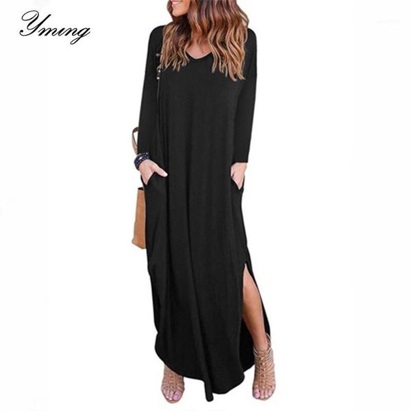 casual dresses yming autumn long sleeve women maxi dress robe femme evening party beach loose split cover ups vestidos, Black;gray
casual dresses yming autumn long sleeve women maxi dress robe femme evening party beach loose split cover ups vestidos, Black;gray