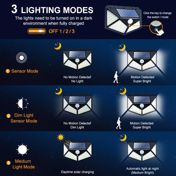traffic light 100/114 led solar outdoor waterproof powered lamp pir motion sensor street for garden decoration 3 modes
traffic light 100/114 led solar outdoor waterproof powered lamp pir motion sensor street for garden decoration 3 modes