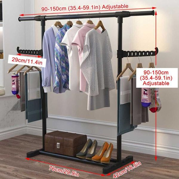 -tier storage shelves entryway hanging clothes quilt shoes garment rack steel tube single/double large capacity hangers & racks
-tier storage shelves entryway hanging clothes quilt shoes garment rack steel tube single/double large capacity hangers & racks