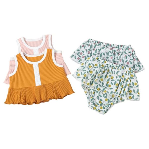 born summer baby girl clothes set cotton sleeveless t shirt floral ruffle shorts casual outfit 0-36m clothing sets, White
born summer baby girl clothes set cotton sleeveless t shirt floral ruffle shorts casual outfit 0-36m clothing sets, White