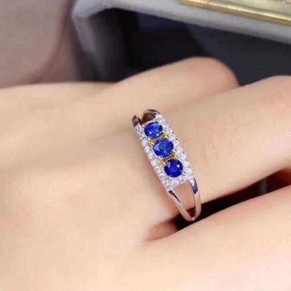 the gift for your wife natural and real sapphire rings 925 sterling silver fine jewelry cluster, Golden;silver
the gift for your wife natural and real sapphire rings 925 sterling silver fine jewelry cluster, Golden;silver